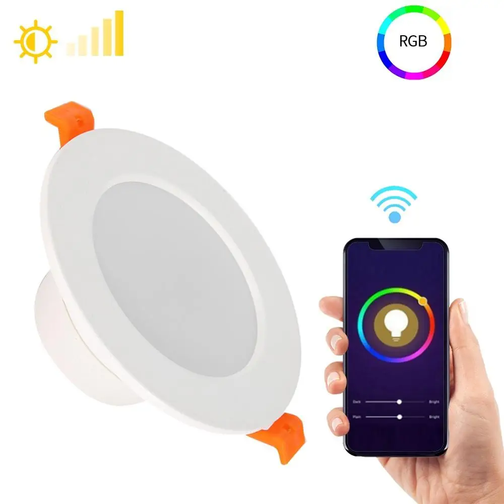 Цветная (RGB) Wi Fi умный светильник со светодиодной лампой мощностью светодиодный