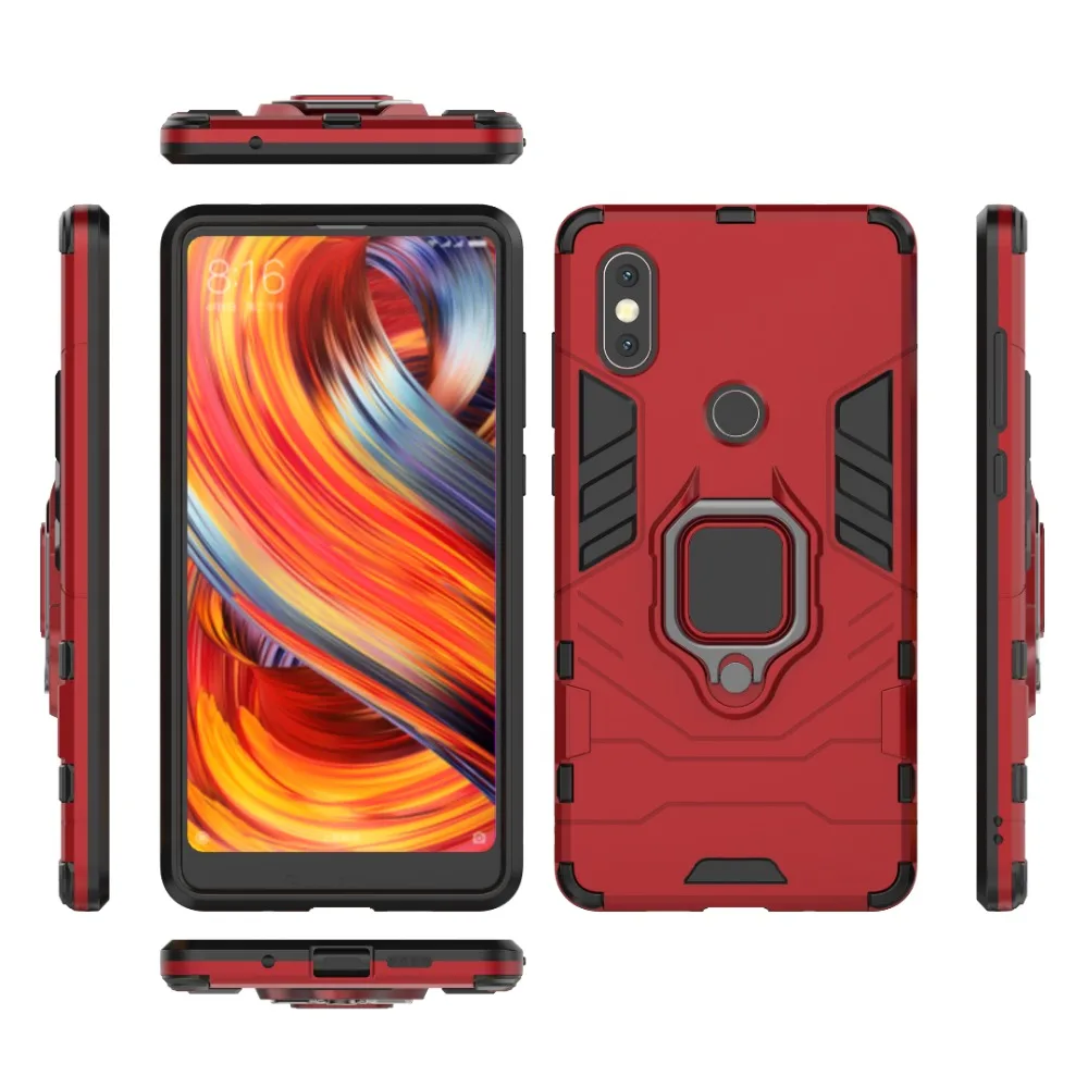 Сверхмощный робот Броня Черная пантера чехол для Xiaomi Mi 8 F1 Mix 2 2s Max 3 съемный