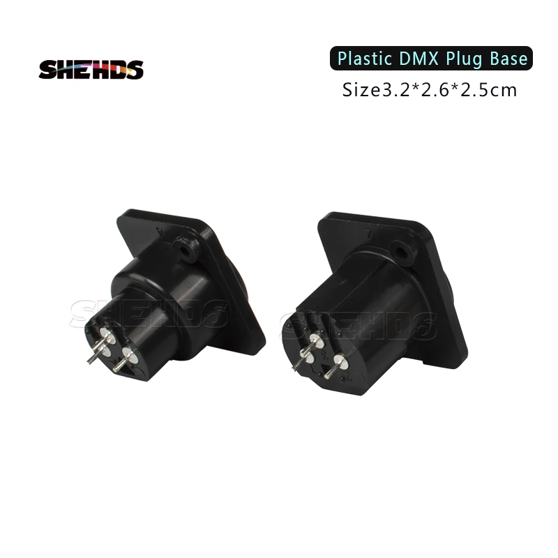 Plastic 2 шт./лот Железный/пластиковый разъем DMX512 3 pin XLR сигнальная розетка панель адаптер Разъем для DMX кабель сценические огни DMX управление - Цвет: Plastic