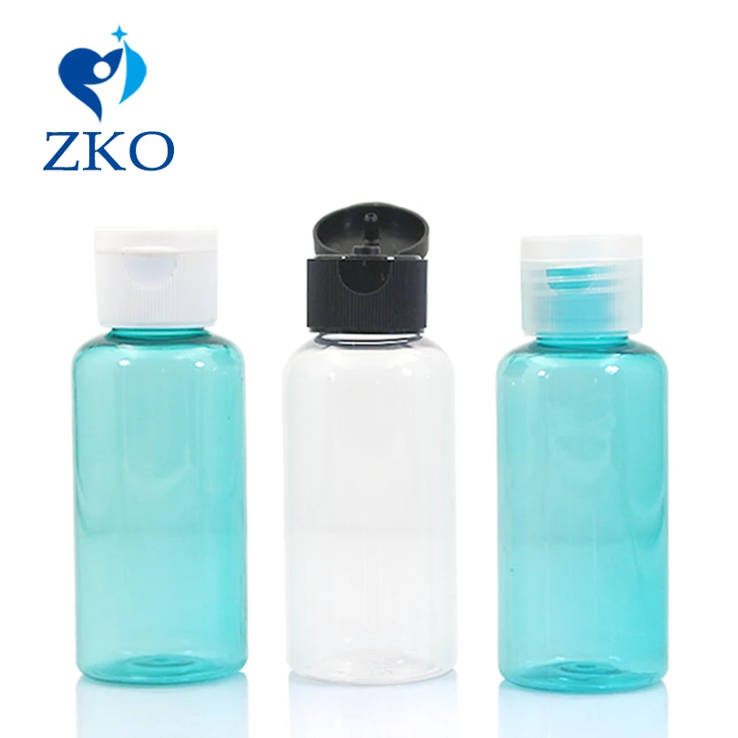 

1pcs 80ml Plastic Flip Top Cap For Container Cosmetic Bottle Empty Transparent Plastic Shampoo Refillable Bottle Free Shipping