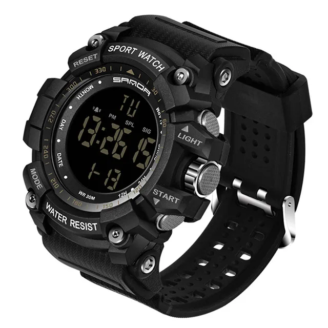 SANDA спортивные часы для мужчин Reloj Hombre обратного отсчета цифровые мужские s часы лучший бренд класса люкс модные водонепроницаемые часы Relogio Masculino - Цвет: black