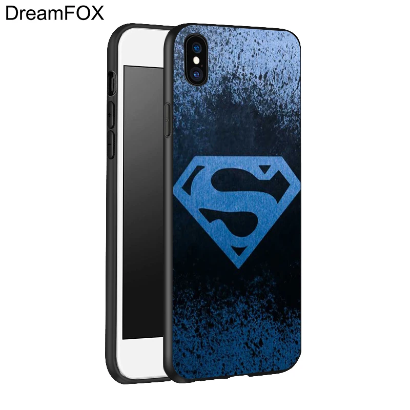 DREAMFOX L353 Супермен черный мягкий Уретановый Термопластик (tpu) силиконовый чехол для