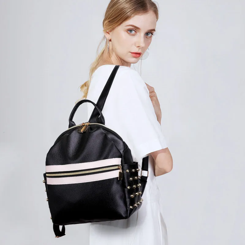 2018 женский рюкзак из искусственной кожи Дамский роскошный для студентов
