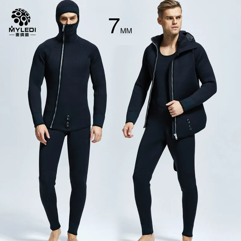 Мужской костюм для дайвинга купальный с длинными рукавами 5 мм|Комбинезоны| |