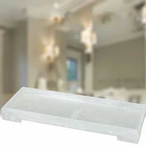 Pearl White JINSERTA Поднос Из Мраморной смолы для хранения ювелирных изделий дисплей пластина ожерелье кольцо серьги косметический Органайзер Домашний гостиничный сервировочный поднос - Цвет: Pearl White