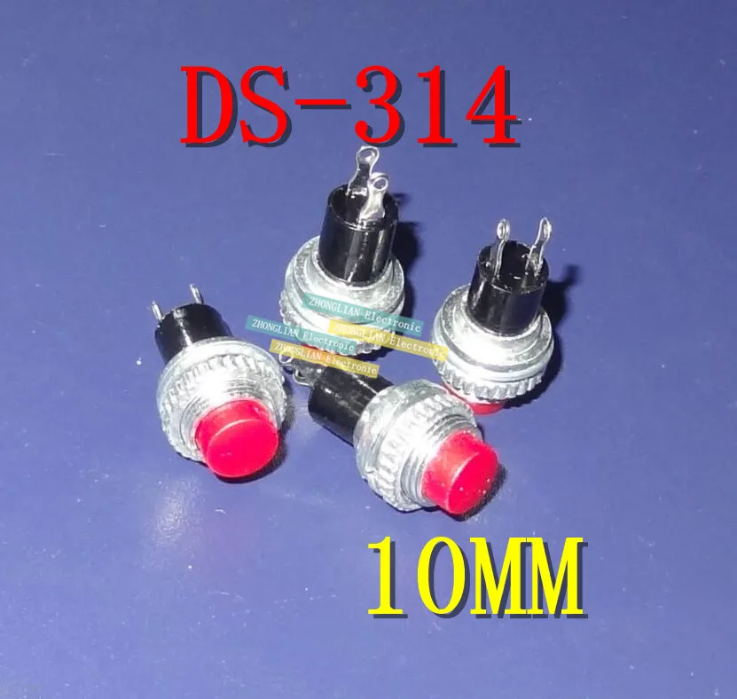 10 шт./лот не самоблокирующийся переключатель дверной звонок DS 314 нажмите на сброс