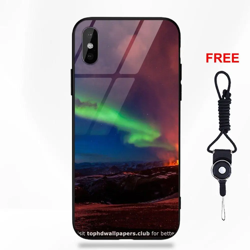 Чудеса природы вулкан Исландия для Apple iPhone 5 5C 5S SE 6 S 7 8 Plus X XS Max XR Мягкие TPU оправа