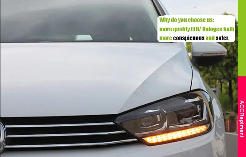Автомобильный Стайлинг светодиодный головной Lmap для vw спортивный фургон Golf фары- светодиодная фара Led Лампа сигнала поворота vw спортивный фургон Golf H7