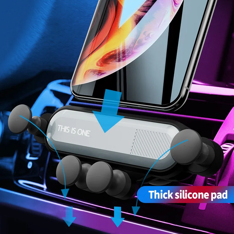 Автомобильный держатель для телефона Gravity универсальный на решетку воздуховода