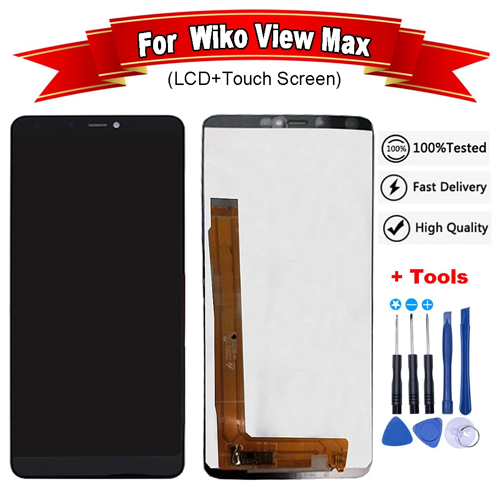 ЖК-дисплей 5 99 дюйма для Wiko View Max кодирующий преобразователь сенсорного экрана в