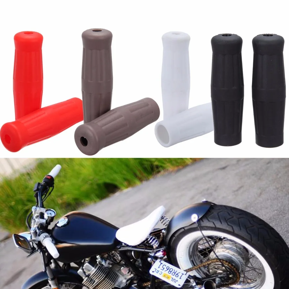 Винтажные резиновые ручки для мотоцикла и велосипеда 7/8 дюйма 22 мм Harley Truimph Cafe Custom