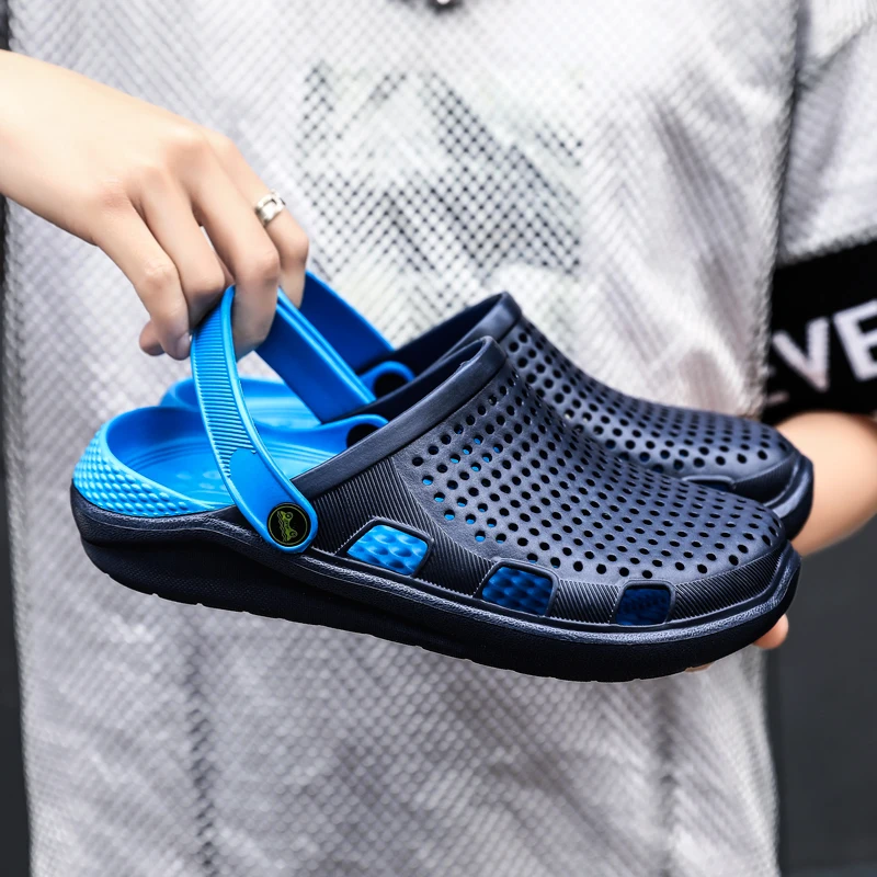 Original Clog Comfortable Men Classic Sandals Summer Outdoor Beach Shoes Fit Flop Slip On Garden Platform Water Ombre Slippers | Спорт и