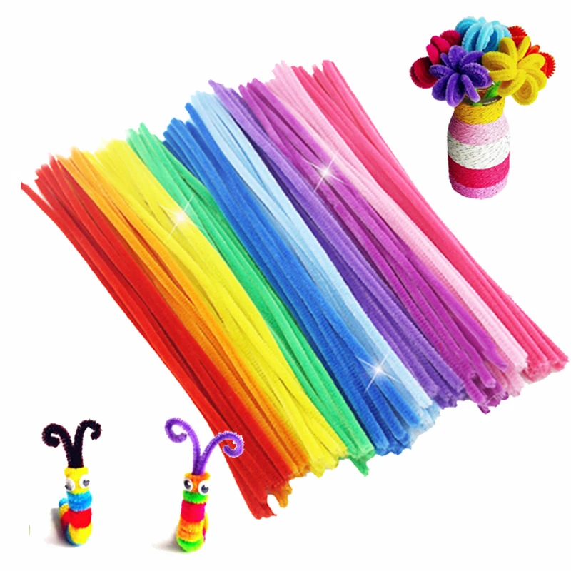 100 шт./лот Монтессори Math Chenille Sticks Puzzle Craft Kids Pipe Cleaner развивающие стебли Creative Toy|Юный