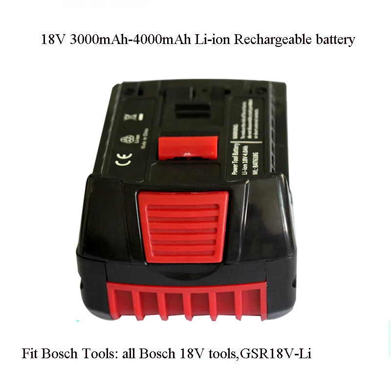 Sorvess 18 V литий-ионная аккумуляторная батарея 3.0Ah-4.0Ah Замена для BOSCH Беспроводная электрическая дрель и отвертка электроинструменты
