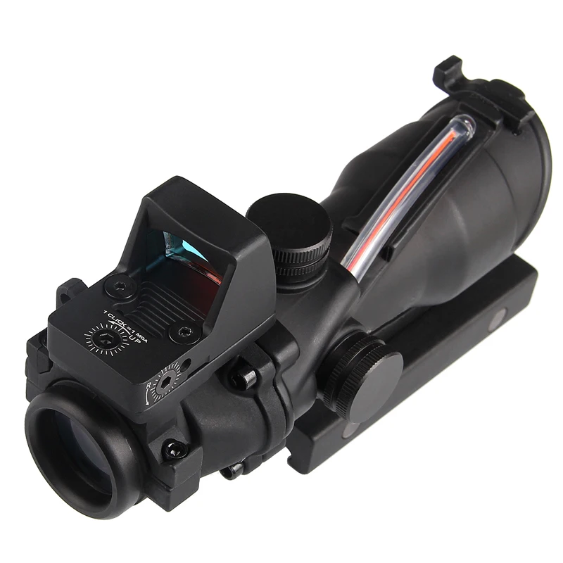 Тактический прицел оптический прицел Красная Зеленая Ткань ACOG 4X32 с RMR dot для страйкбола, охоты, стрельбы оптический RL6-0058