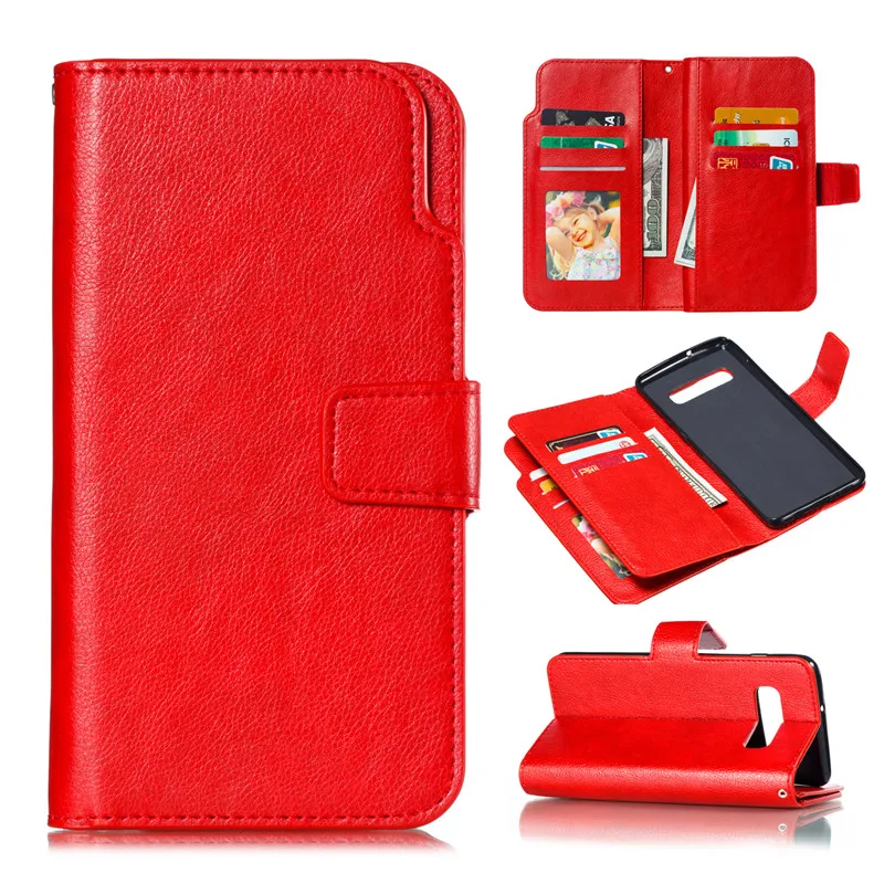 Coque A40 A50 A70 A30 Note 8 9 S105G пары Простой флип чехол для samsung Galaxy S8 S9 S10 плюс M10 M20 S7 края для карт из искусственной кожи Funda
