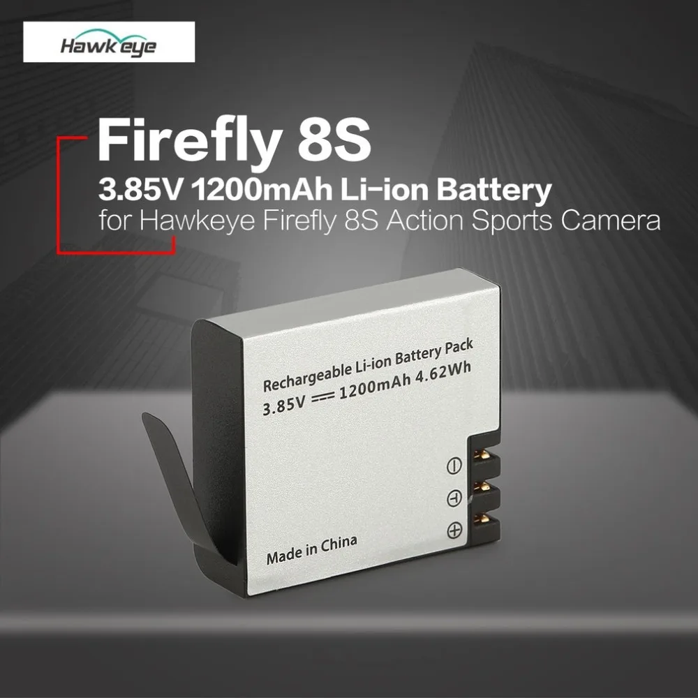 Hawkeye Firefly 8 S S009R 3 85 V 1200 mAh литий ионная Замена Спорт действия wifi камера Cam запасные