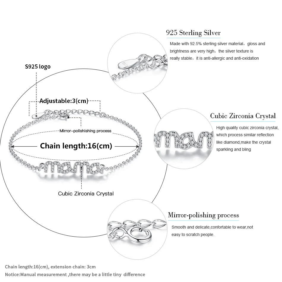 Женский браслет из серебра 100% пробы с австрийскими кристаллами|bracelets for|sterling silver