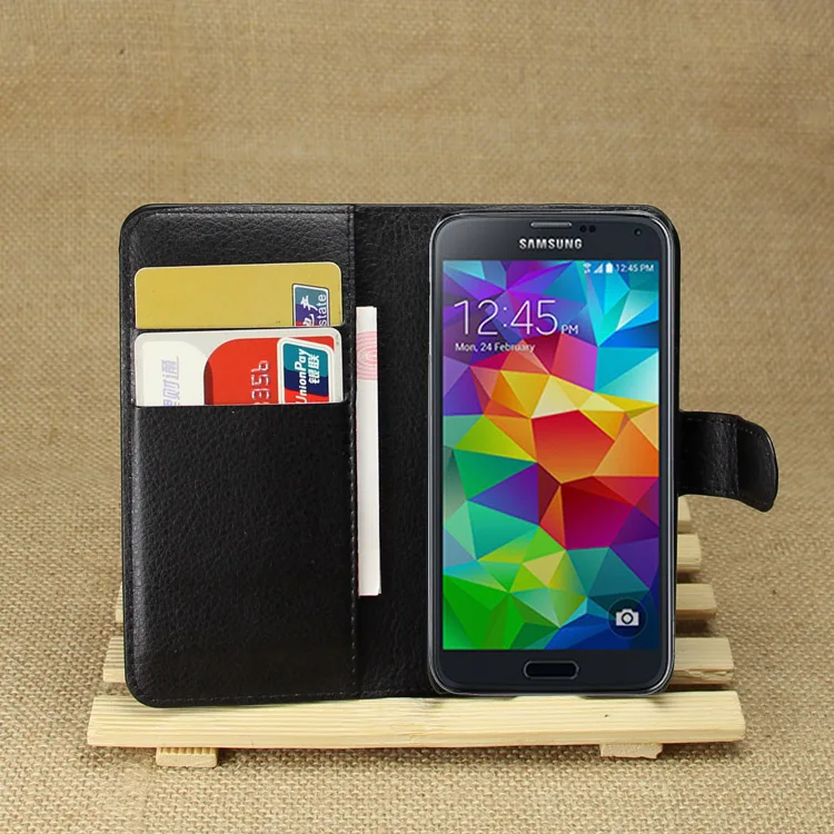 Хит продаж чехол кошелек для Samsung Galaxy S5 Mini Магнитный флип из искусственной кожи с
