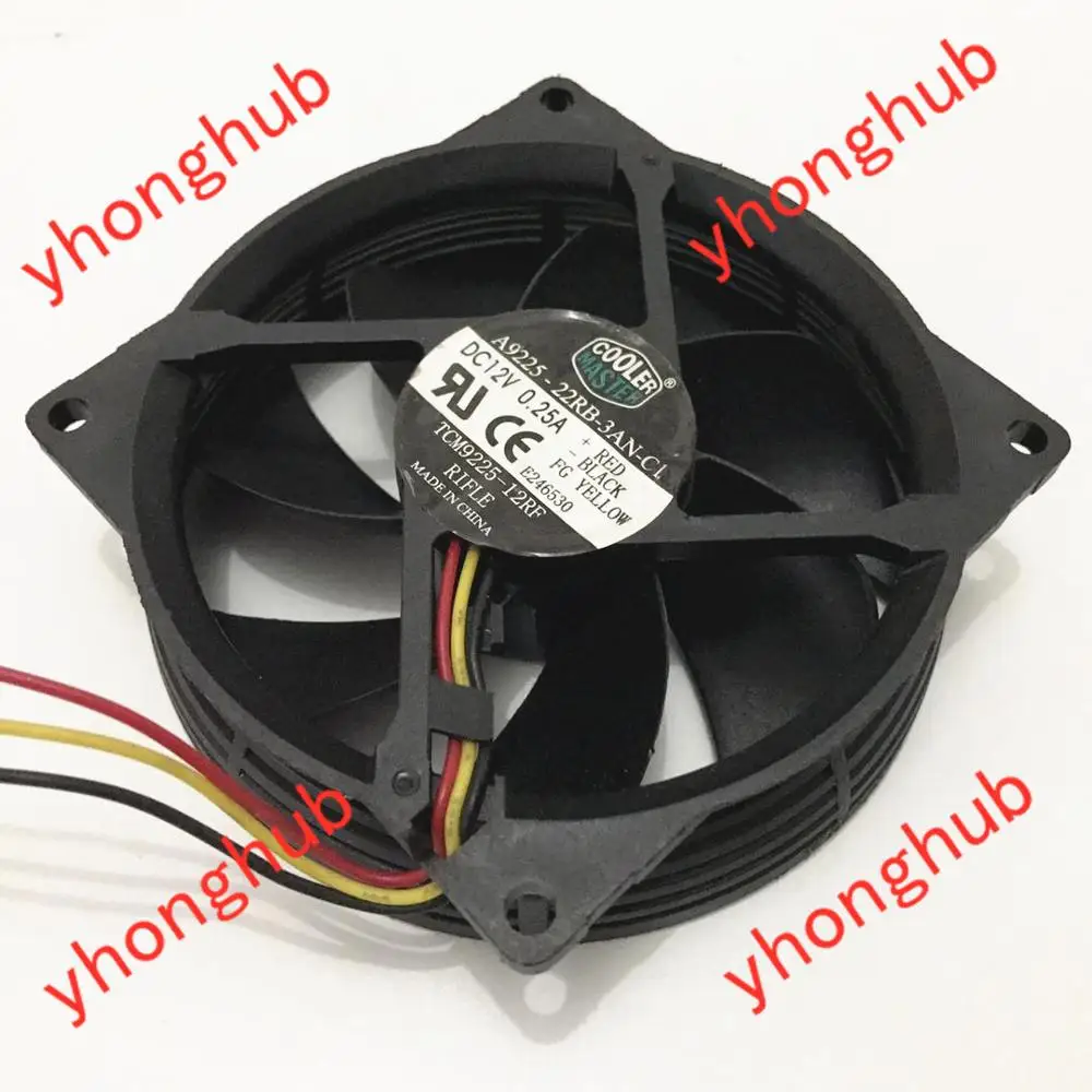 Кулер Мастер A9225 22RB 3AN C1 Сервер охлаждающий вентилятор DC 12V 0.25A 95X95X25mm 3 жильный|fan