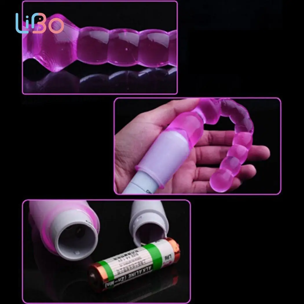 LI BO Jelly Vibrator Anal Plug Sex Toys Stick Powerful Beads Butt Plugs Vibrating for Men Adult |