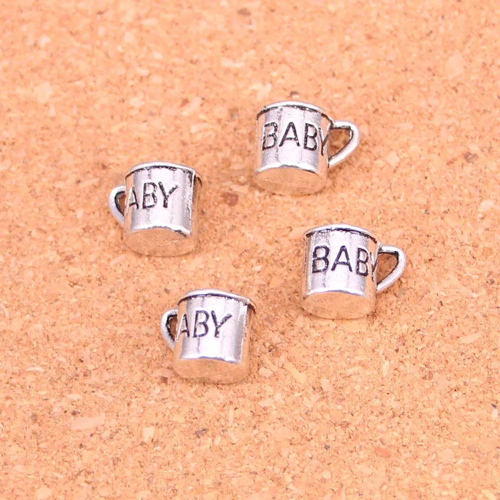 90 шт. посеребренные чашки подвески для детской кружки 12 мм|antique silver|charm diydiy charms |