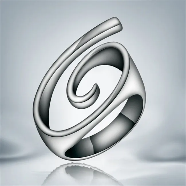 Кольцо на палец улитки серебряного цвета модные вечерние ювелирные изделия