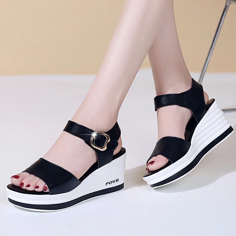 

Womens Shoes Women Sandalias Mujer 2019 Summer Buckle Platform Sandals Muffin Beach Sandals Casual Shoes Woman Zapatos De Mujer