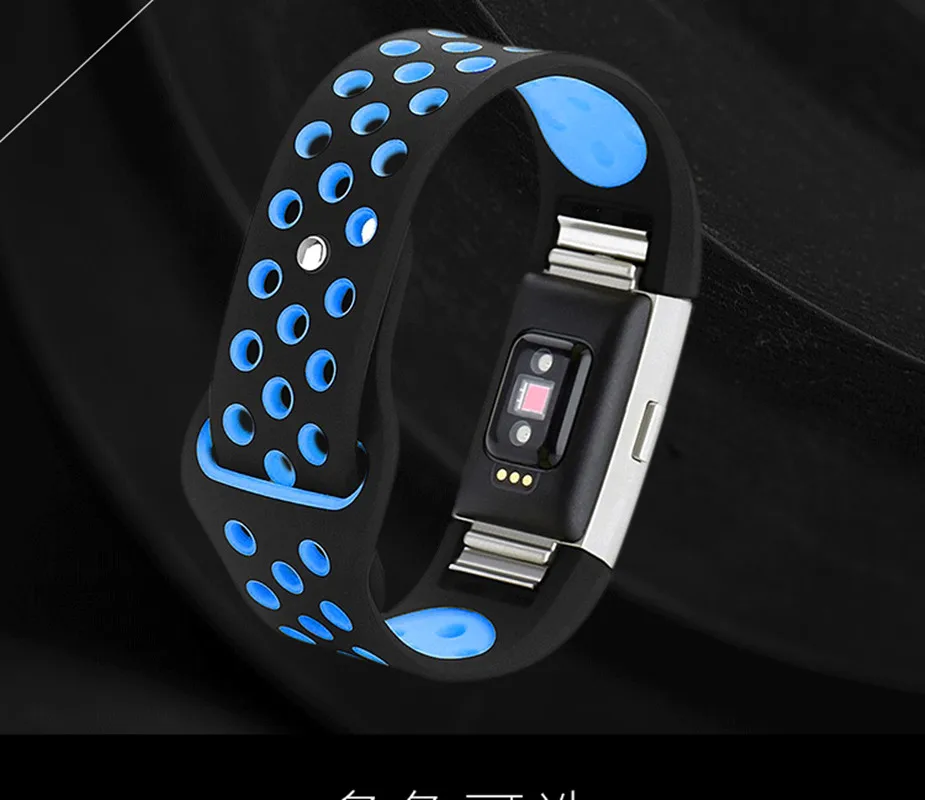 Регулируемый сменный ремешок для спортивных часов Ремешки для FitBit Charge 2 Силиконовый Браслет Smartwatch фитнес-браслет