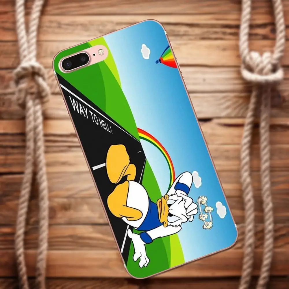 Vvcqod мягкие ТПУ чехлы Angry Дональд Дак для Iphone 4 4s 5 5C 5S SE 6 S 7 8 Plus X чехол Moto G G2 G3 |