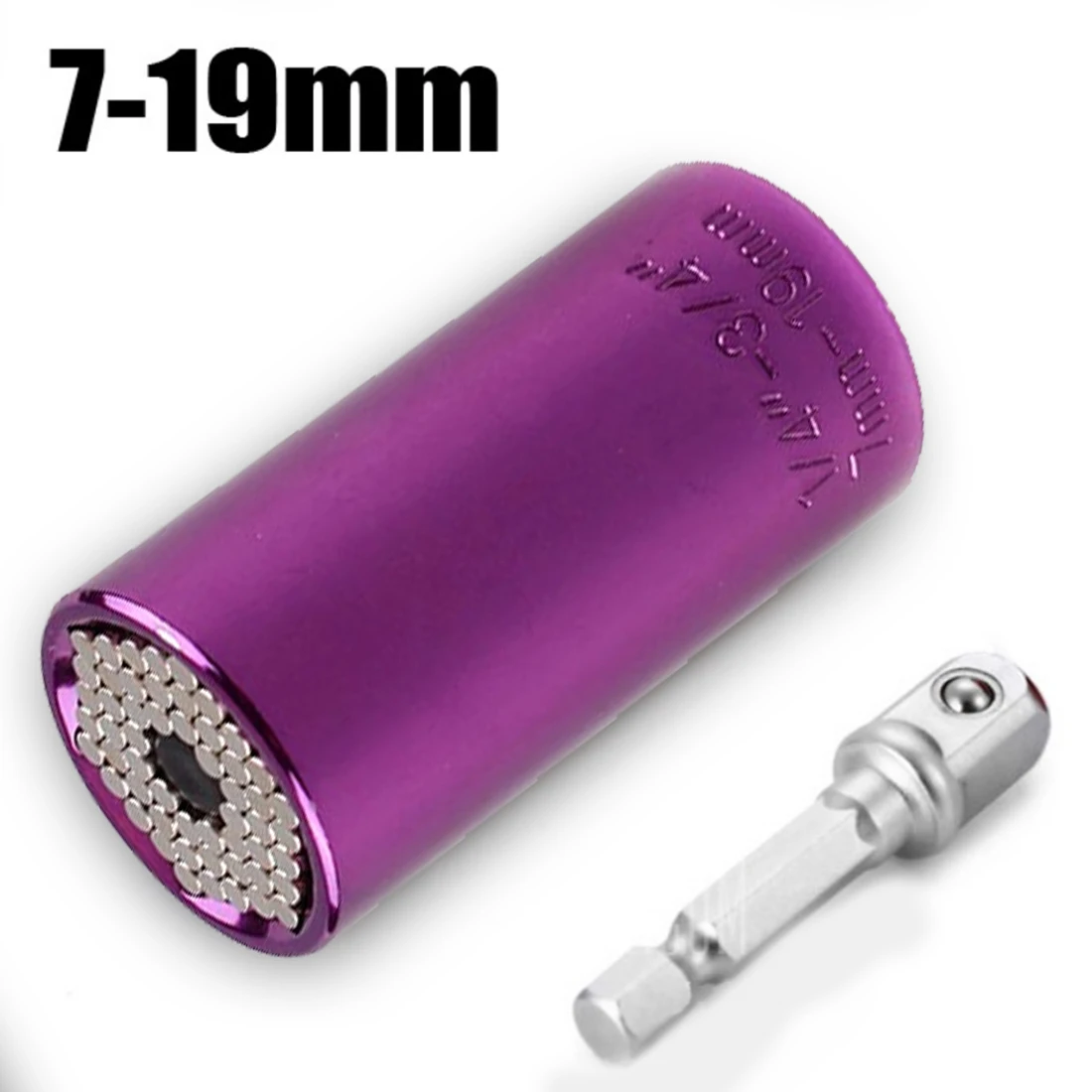 7 to 19mm Purple Универсальный гаечный ключ, мм универсальный гаечный ключ, набор головок, рукав 7-19 мм, вогнутая игла, универсальный рукав - Цвет: 7 to 19mm Purple