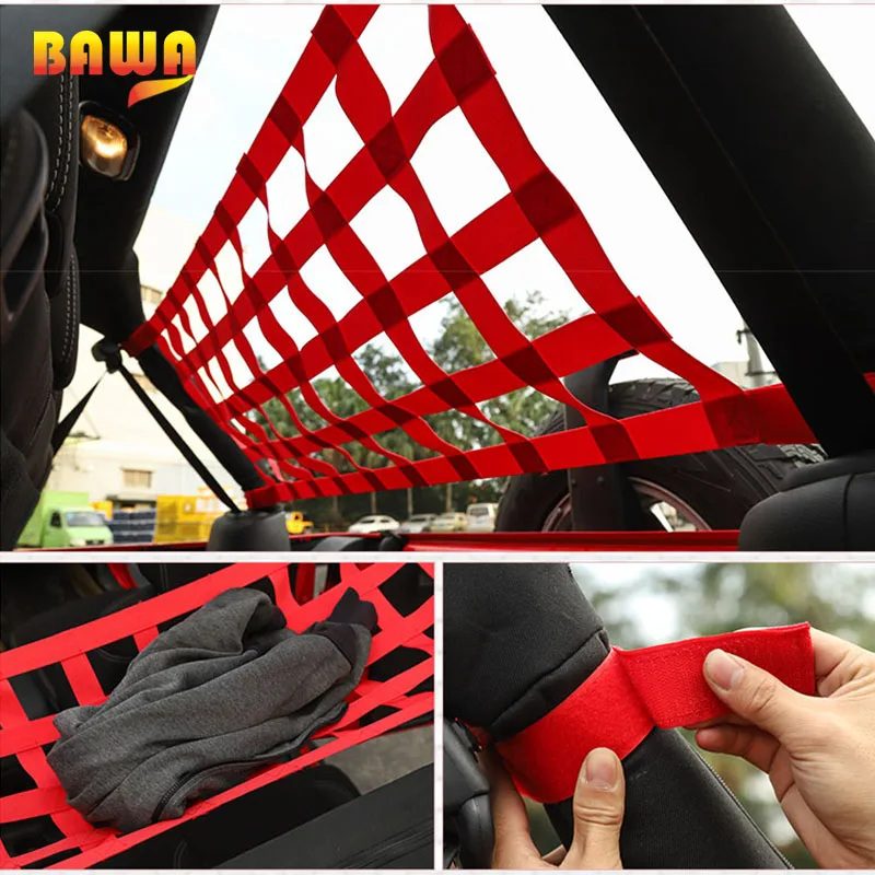 BAWA Авто крыши сетка для хранения Sunshafe Jeep Wrangler YJ TJ JK JKU JL JLU 1987 2019