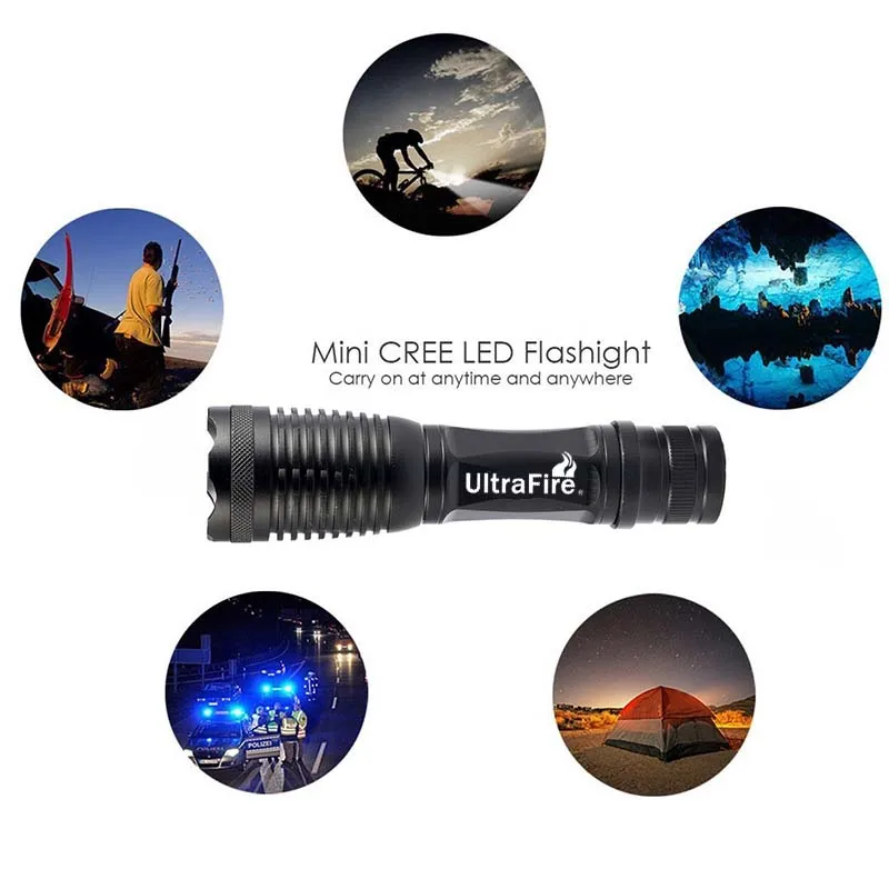 Горячий светодиодный фонарик XM-LT6 9500LM 5 Режим Zoomab факел Охота Luz вспышка тактика