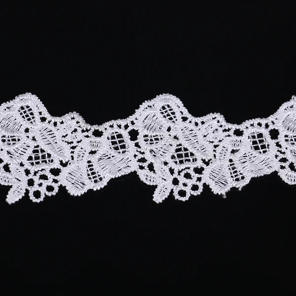 Белое вышитое украшение Аппликация Скрапбукинг кружевная Лента отделка для