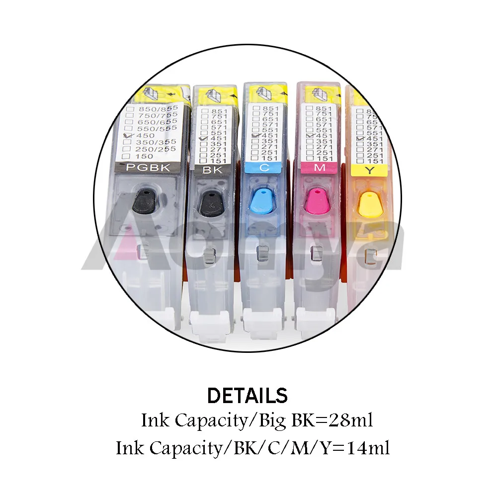 Для Canon PGI-450 CLI-451 многоразовый картридж для PIXMA IP7240 MG5440 MG5540 MG6440 MG6640 MG5640 MX924 MX724 IX6840 |
