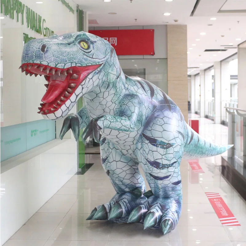 Надувной динозавр T REX Костюм Парк Юрского периода Динозавр Косплей надувной костюм Хэллоуин Карнавальный костюм для взрослых