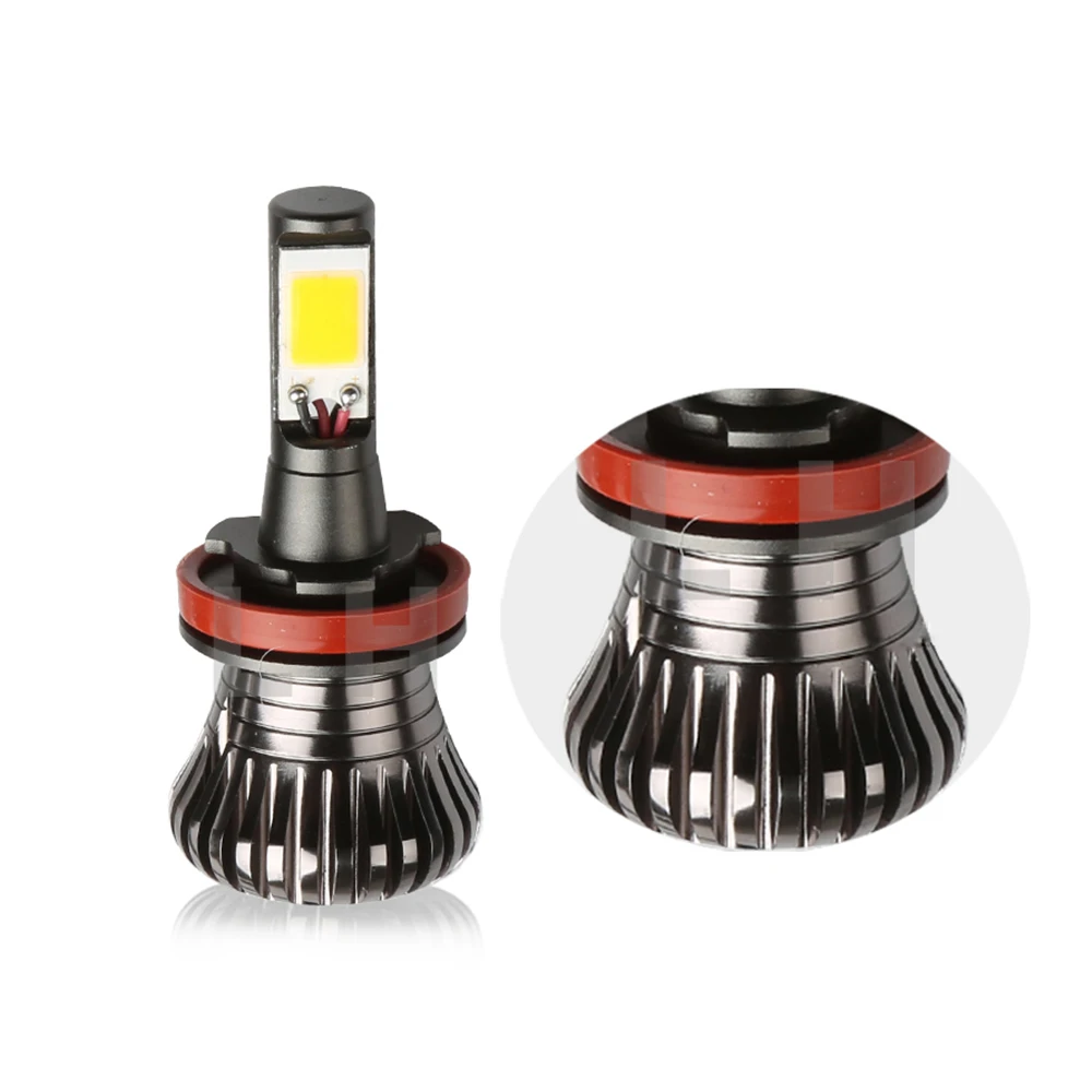 Автомобильные двухцветные H1 Led H3 H7 H8 H11 9005 HB3 9006 HB4 880 881 H16 PSX24W P13W лампы для