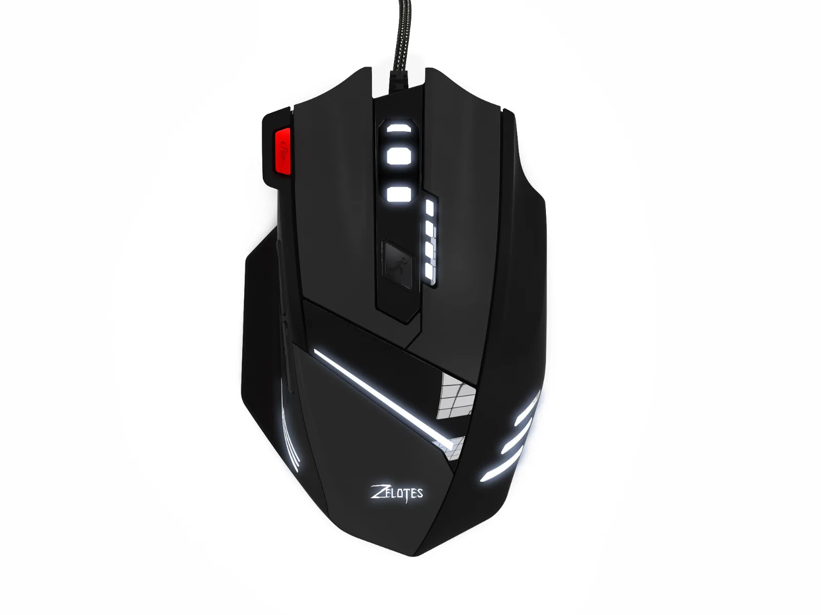 ZELOTES T-60 Проводная игровая мышь USB 7 кнопок 7200DPI оптическая Регулируемая