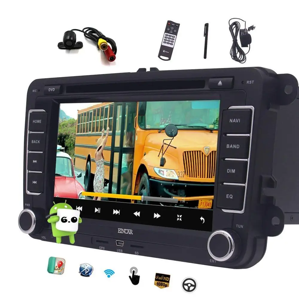 Двойной Din Автомобильный dvd-плеер Android 6 0 четырехъядерный 7 ''автомобильный