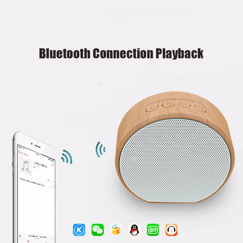 2019 Горячая Портативная колонка с деревянным лицевым покрытием Беспроводная