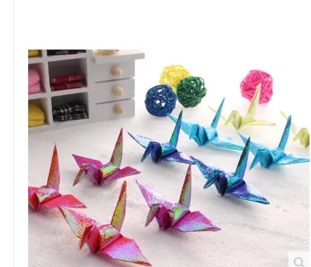 Сделай Сам ручной работы перламутровый цвет Оригами 7 см бумажные птицы для