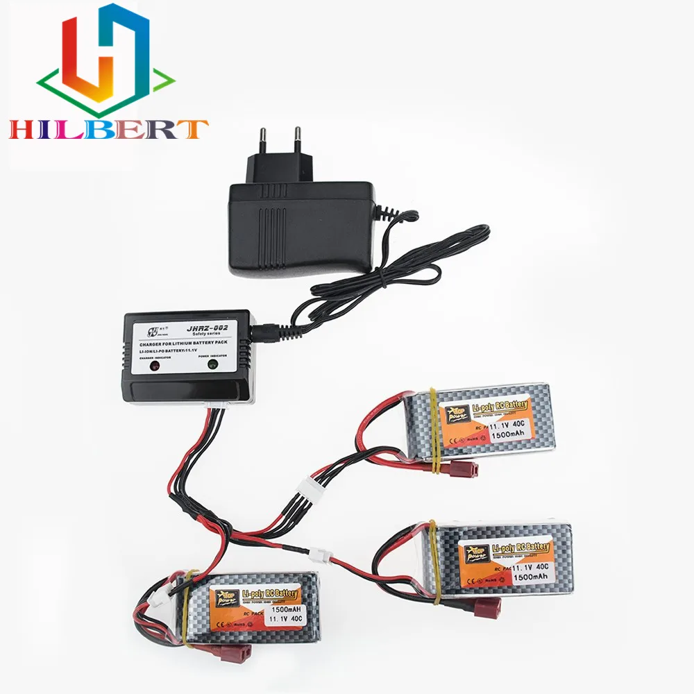 3 шт. LiPo батарея 11 1 V 1500Mah 3S 40C MAX 60C T вилка и зарядное устройство для RC автомобилей