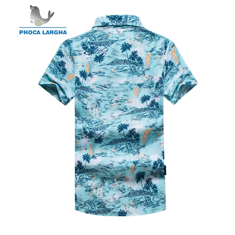 Новая мужская гавайская рубашка camisa masculina с принтом пляжные повседневные рубашки