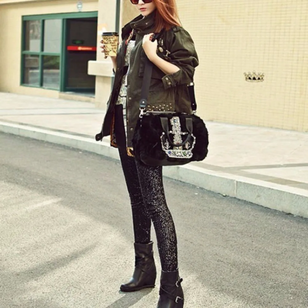 Женские эластичные леггинсы с блестками облегающие брюки карандаш размеры S