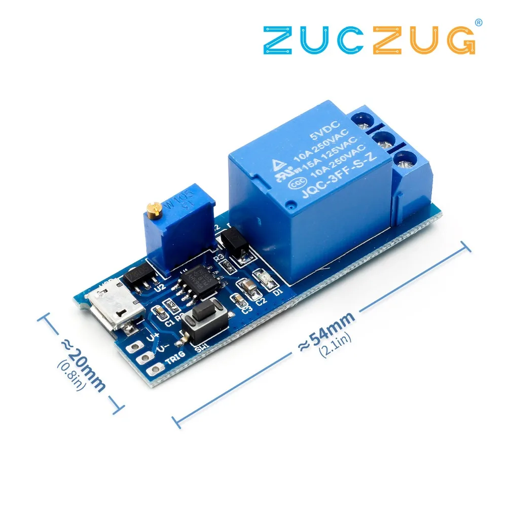 Умная электроника 5V 30V микро USB Мощность регулируемое реле задержки времени