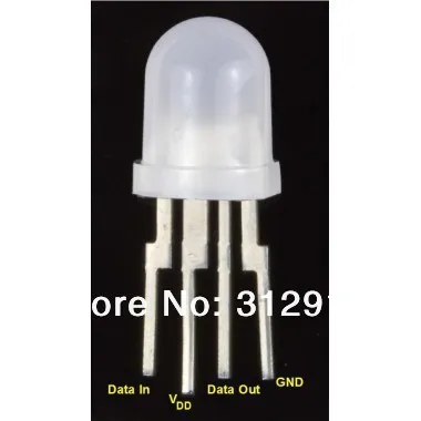 PL9823 F8 8 мм круглая шляпа RGB LED с чипсетом P9823 внутри полный цвет матовый|led weight|led