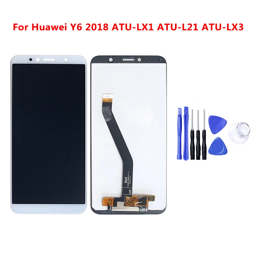 Дисплей для Huawei Y6 2018 ATU LX1 L21 LX3 ЖК дисплей + цифровой преобразователь сенсорного