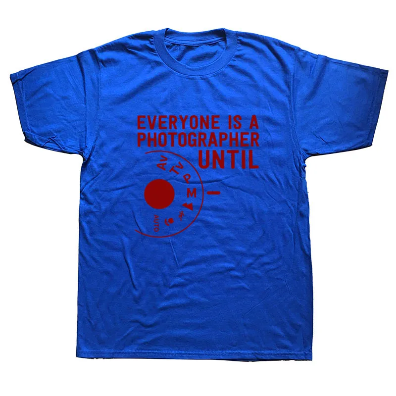 BLUE Я снимаю людей камера искусство Любовь фотография Футболка Летний стиль короткий рукав Новинка короткий рукав забавная футболка хлопок мужские футболки - Цвет: BLUE