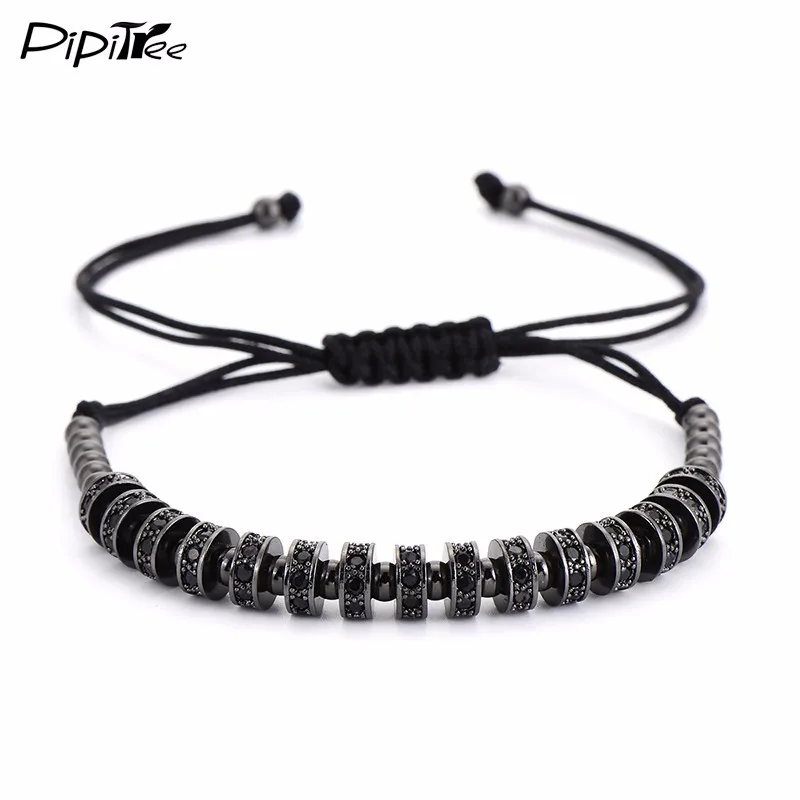Pipitree 5 шт./лот CZ черные бусины из циркония бусины подходят для браслета ожерелье DIY Подвески бусины для изготовления ювелирных изделий Аксессуары
