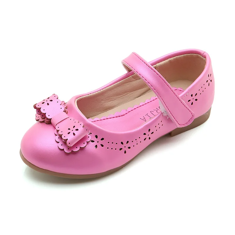 Весенне осенняя школьная обувь для девочек с бантом детская принцессы Модная